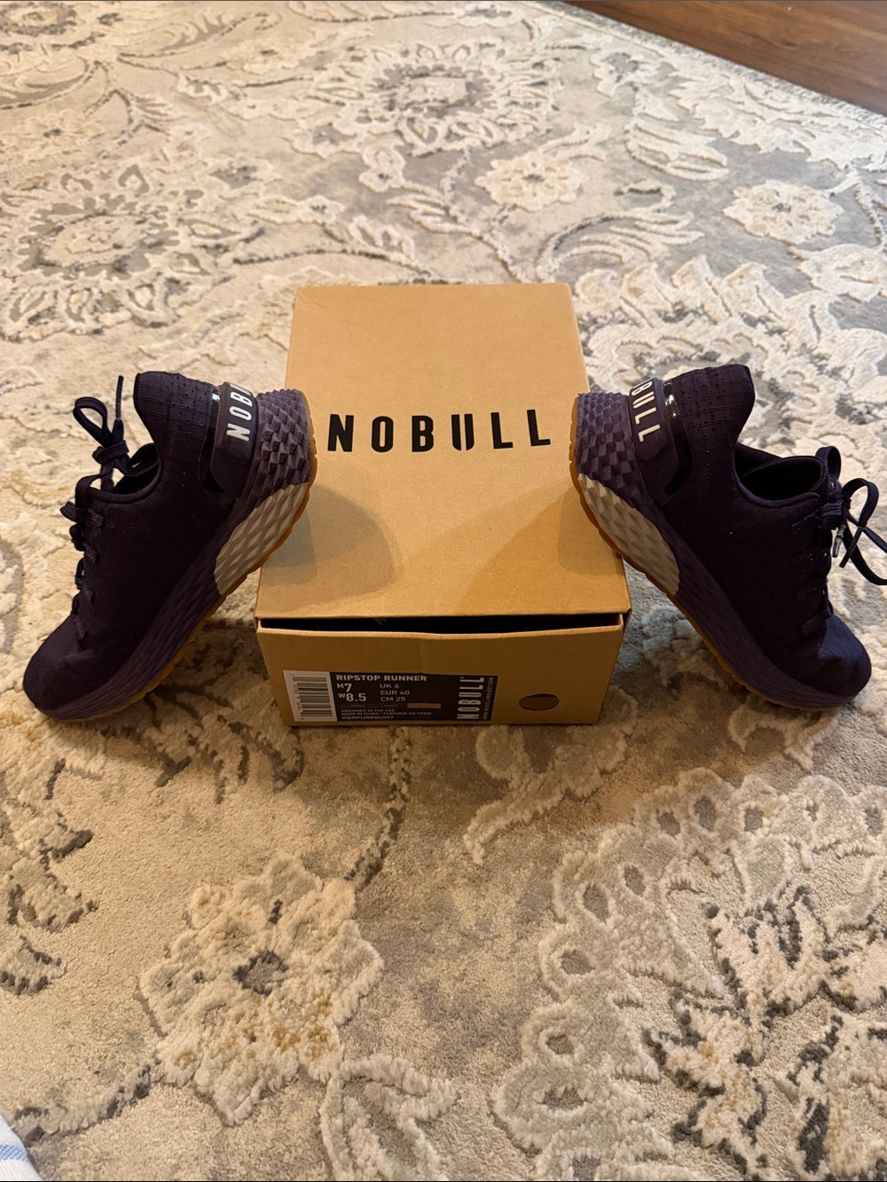 NOBULL Ripstop Runner Women’s 8.5 Purple Gum Running Training Shoes